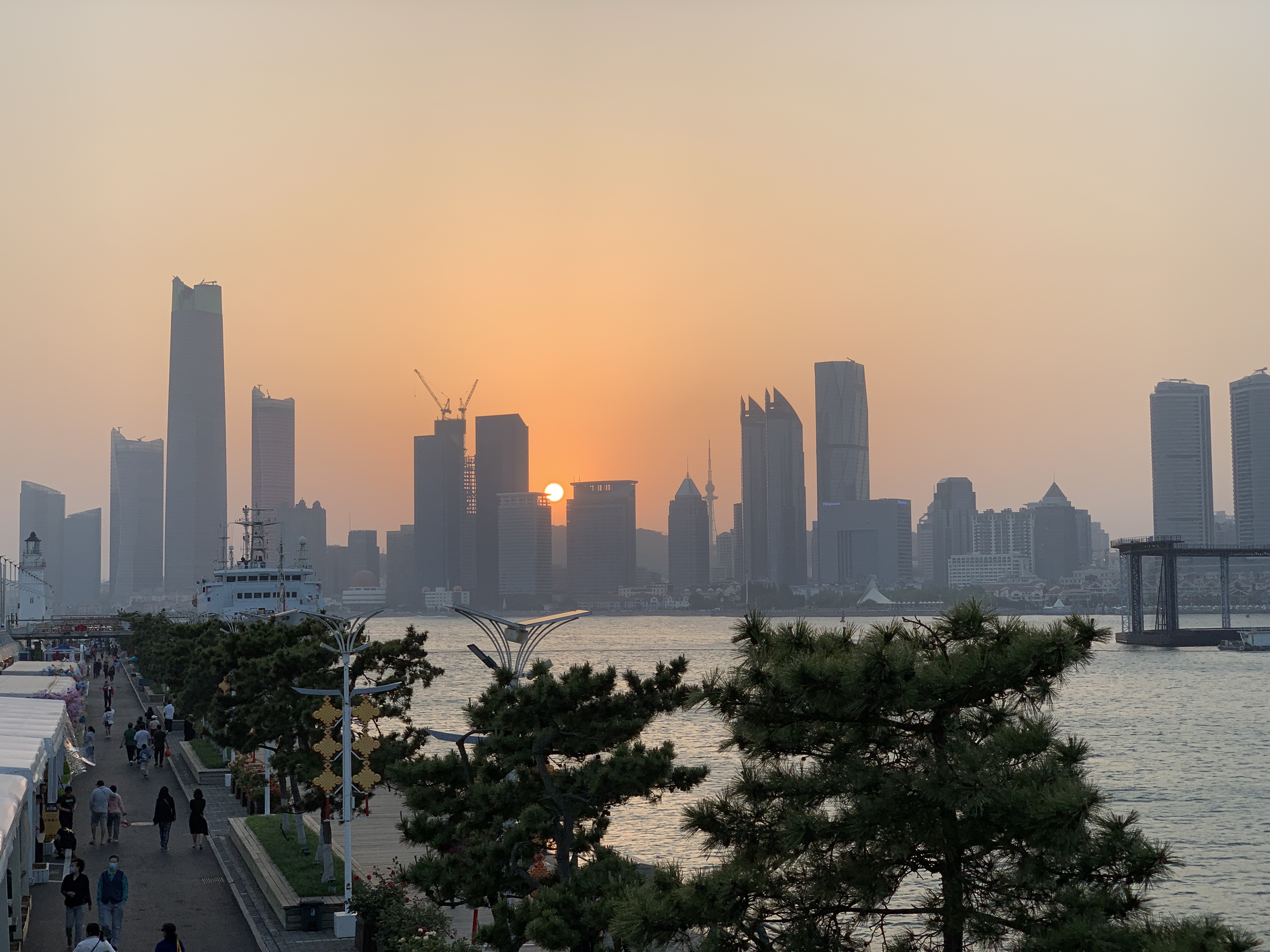 情人坝上看日落